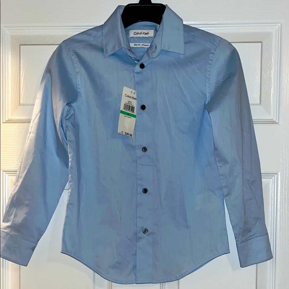 NWT Calvin Klein Boys Dress Shirt sz 8